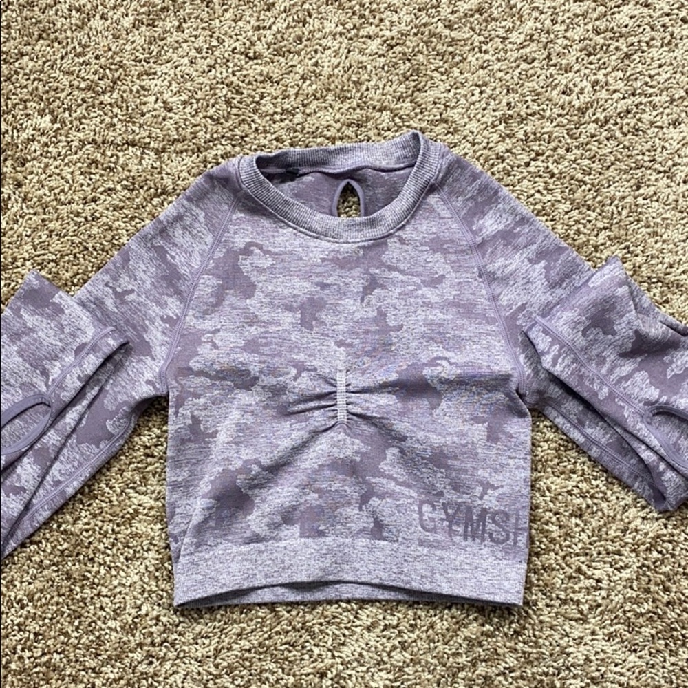 Gymshark Camo Long Sleeve Crop Top